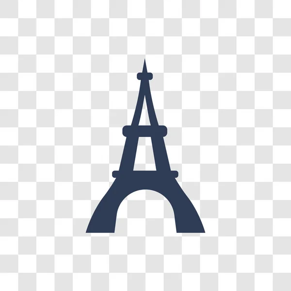 Eiffel Tower Ikona Módní Eiffelova Věž Logo Koncepci Průhledném Pozadí — Stockový vektor