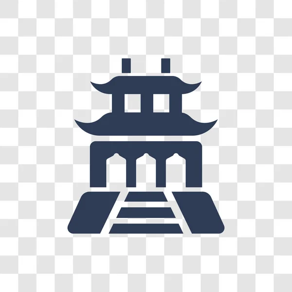 Forbidden City Icon Trendy Forbidden City Logo Concept Transparent Background — Stock Vector