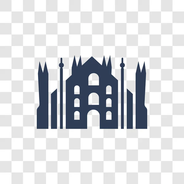 Икона Милана Концепция Логотипа Trendy Milan Прозрачном Фоне Коллекции Architecture — стоковый вектор