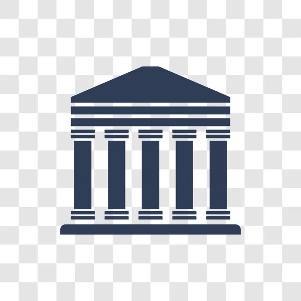 Het Pictogram Van Het Parthenon Trendy Parthenon Logo Concept Transparante — Stockvector