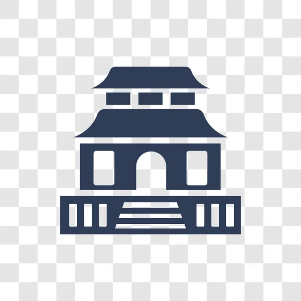 Икона Храма Небесного Теплая Концепция Логотипа Храма Небес Прозрачном Фоне — стоковый вектор