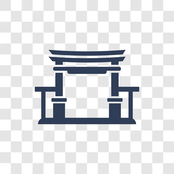 Icono Puerta Torii Concepto Logotipo Trendy Torii Gate Sobre Fondo — Vector de stock