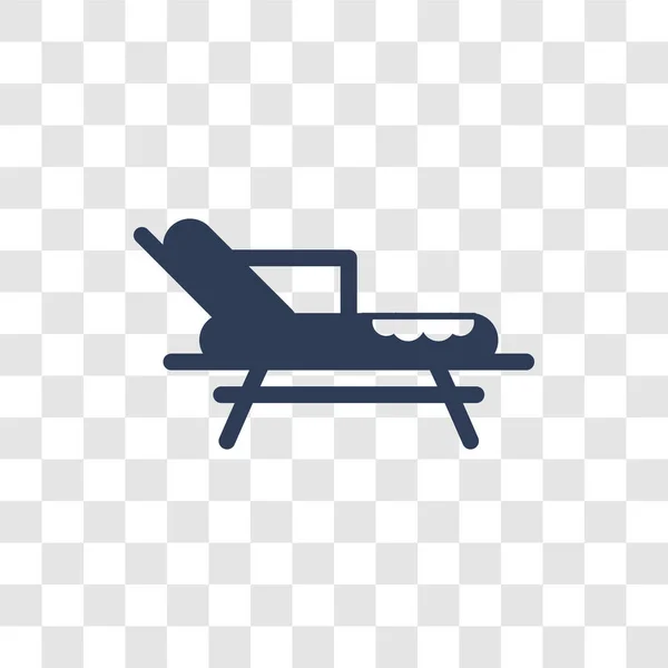 Ξαπλώστρα Εικονίδιο Μοντέρνα Καρέκλα Κατάστρωμα Λογότυπο Έννοια Διαφανές Φόντο Από — Διανυσματικό Αρχείο