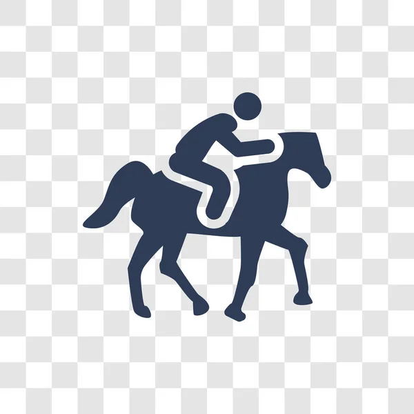 Значок Жокея Концепция Логотипа Trendy Jockey Прозрачном Фоне Коллекции Кемпингов — стоковый вектор