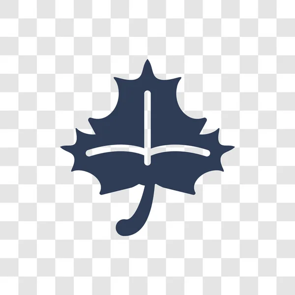 Εικονίδιο Φύλλου Σφενδάμνου Μοντέρνα Maple Leaf Λογότυπο Έννοια Διαφανές Φόντο — Διανυσματικό Αρχείο