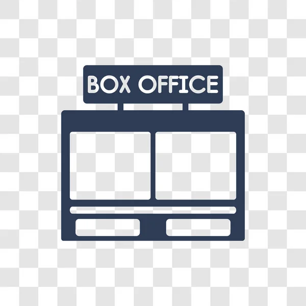 Bespreekbureau Pictogram Trendy Box Office Logo Concept Transparante Achtergrond Uit — Stockvector