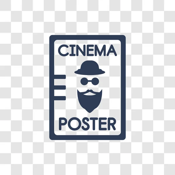 电影海报图标 时尚电影海报标志概念透明背景从电影收藏 — 图库矢量图片