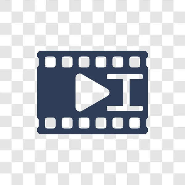 Ícone Filmagem Conceito Logotipo Filmstrip Moda Fundo Transparente Coleção Cinema — Vetor de Stock