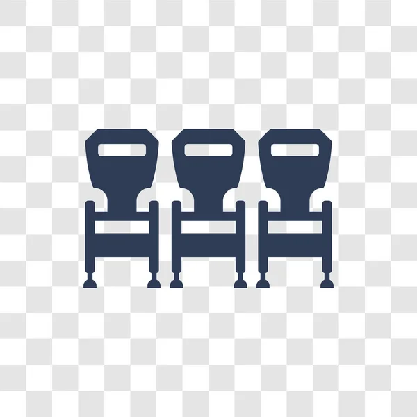 Icono Asientos Concepto Logotipo Trendy Seats Sobre Fondo Transparente Colección — Vector de stock