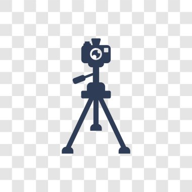 Tripod simgesi. Son moda Tripod logo kavramı sinema koleksiyonundan şeffaf arka plan üzerinde