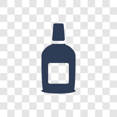 Alkol şişe simgesi. Trendy alkol şişe logo kavramı çöl koleksiyonundan şeffaf arka plan üzerinde