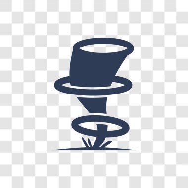 Kum fırtınası simgesi. Trendy kum fırtınası logo kavramı çöl koleksiyonundan şeffaf arka plan üzerinde