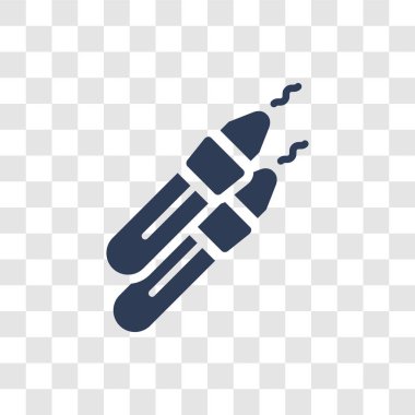 Kalem simgesini. E-öğrenme ve eğitim koleksiyonundan şeffaf arka plan üzerinde trendy mum boya logo kavramı