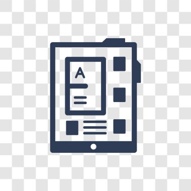 Dijital kitap simgesi. Trendy dijital E-öğrenme şeffaf arka plan ve eğitim koleksiyonunda bulunan logo kavramı kitap