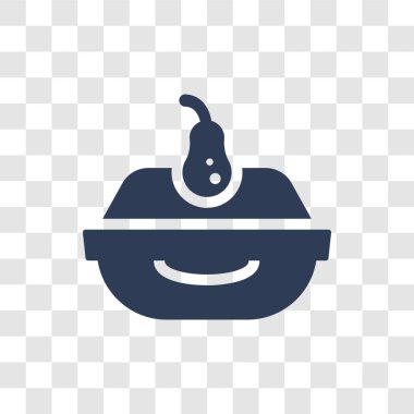 Öğle Yemeği simgesi. E-öğrenme ve eğitim koleksiyonundan şeffaf arka plan üzerinde trendy öğle yemeği logo kavramı