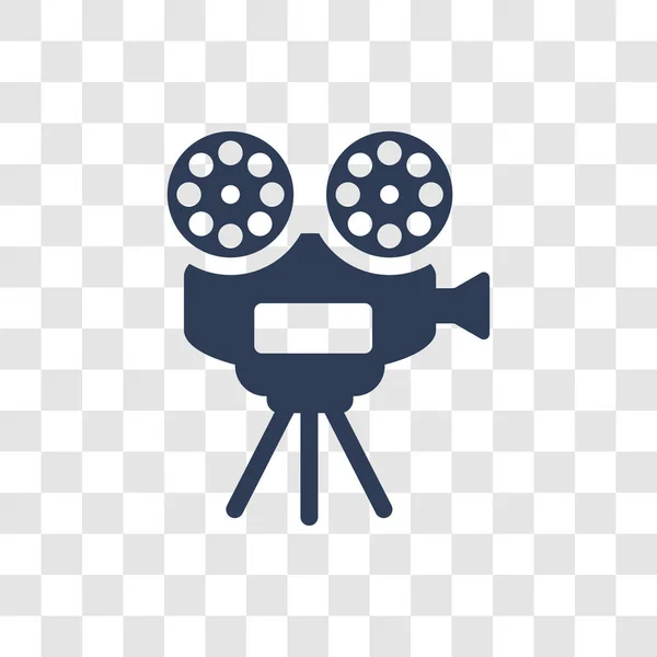 Videopictogram Trendy Video Logo Concept Transparante Achtergrond Uit Cinema Collectie — Stockvector