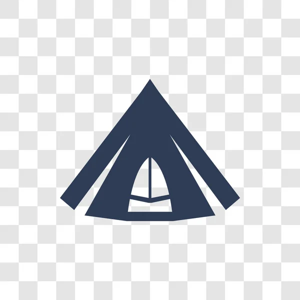 Ikona Wigwam Modny Koncepcja Logo Wigwam Przezroczystym Tle Pustynny Kolekcji — Wektor stockowy