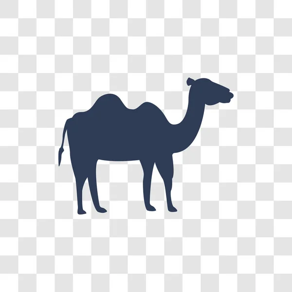 Значок Верблюда Концепция Логотипа Trendy Camel Прозрачном Фоне Коллекции Desert — стоковый вектор