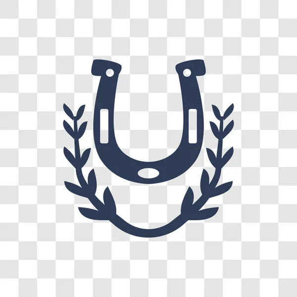 Hoefijzer Pictogram Trendy Horseshoe Logo Concept Transparante Achtergrond Uit Woestijn — Stockvector