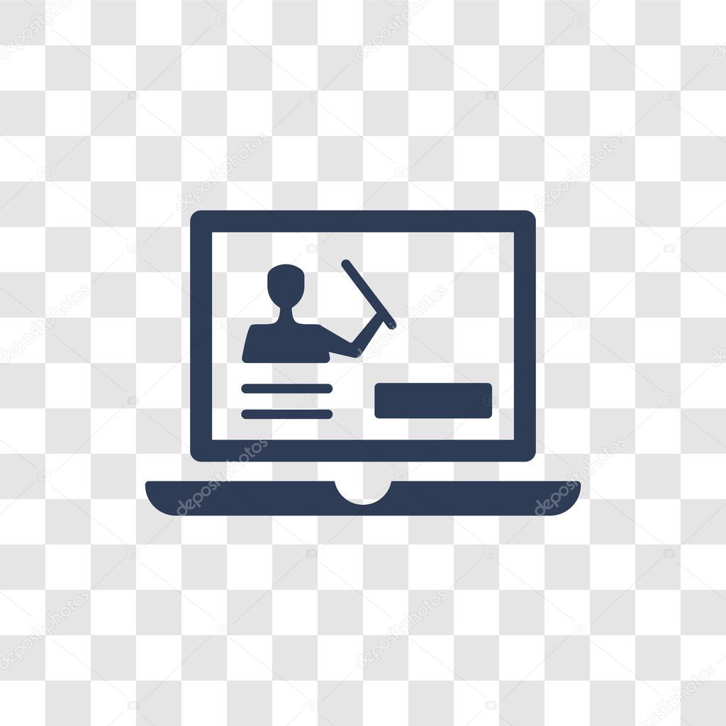 computer-based training icon. Trendy computer-based training logo concept on transparent background from E-learning and education collection