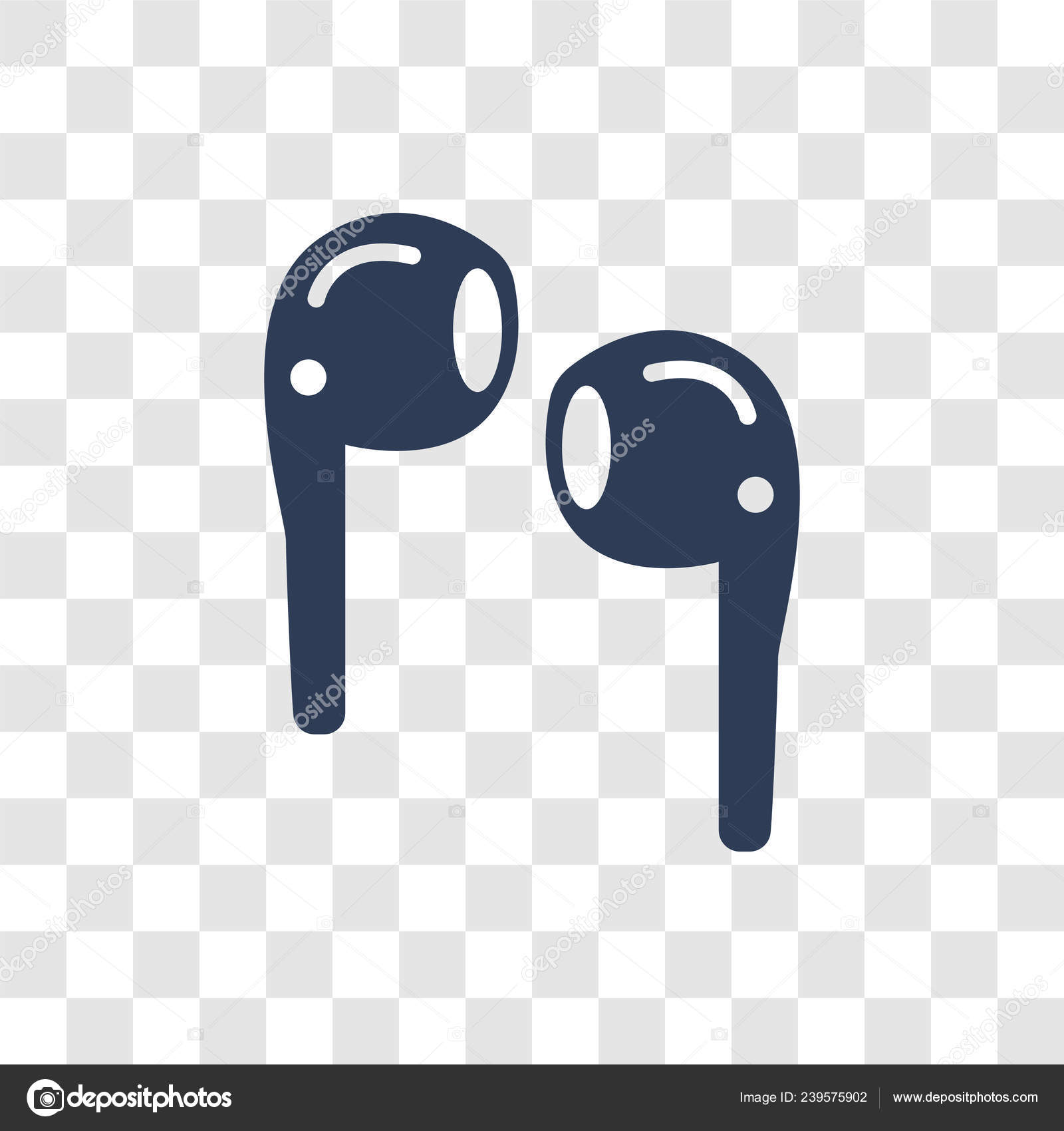 Airpods Icon Trendy Airpods Logo Concept Transparent Background