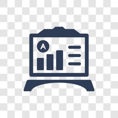 İlerleme simgesi. E-öğrenme ve eğitim koleksiyonundan şeffaf arka plan üzerinde trendy ilerleme logo kavramı