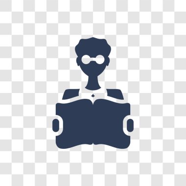 Çalışma simgesi. E-öğrenme ve eğitim koleksiyonundan şeffaf arka plan üzerinde trendy çalışma logo kavramı