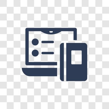 Simgesi üzerinde. E-öğrenme ve eğitim koleksiyonundan şeffaf arka plan üzerinde moda uzmanı logo kavramı