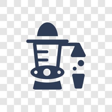 Soğuk preslenmiş meyve sıkacağı simgesi. Trendy soğuk preslenmiş meyve sıkacağı logo kavramı elektronik cihazlar koleksiyonundan şeffaf arka plan üzerinde