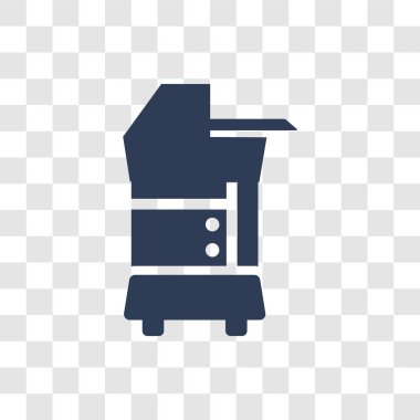 Fotokopi makinesi simgesi. Trendy copier logo kavramı elektronik cihazlar koleksiyonundan şeffaf arka plan üzerinde