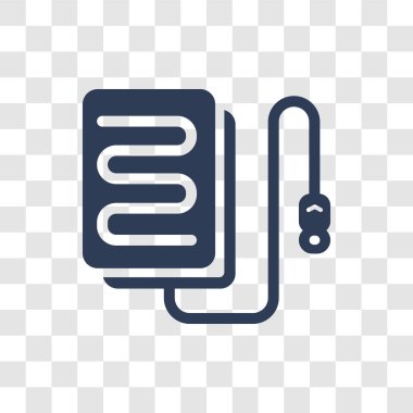 elektrikli battaniye simgesi. Trendy elektrikli battaniye logo kavramı elektronik cihazlar koleksiyonundan şeffaf arka plan üzerinde