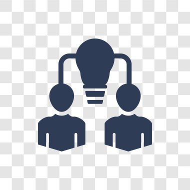 ortak fikir simgesi. Trendy ortak fikir logo kavramı genel koleksiyonundan şeffaf arka plan üzerinde