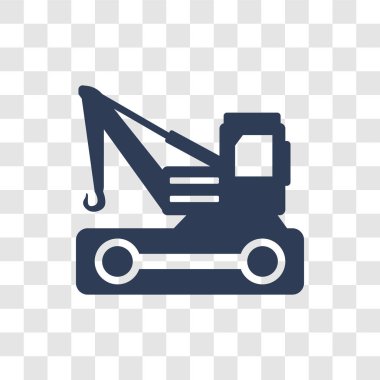 İnşaat Vinç simgesi. Gözde İnşaat Vinç logo kavramı genel koleksiyonundan şeffaf arka plan üzerinde