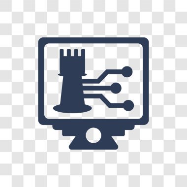 Dijital Strateji simgesi. Trendy dijital strateji logo kavramı genel koleksiyonundan şeffaf arka plan üzerinde