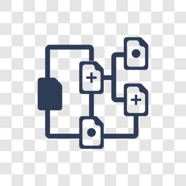 bilgi mimarisi simgesi. Trendy bilgi mimarisi logo kavramı genel koleksiyonundan şeffaf arka plan üzerinde