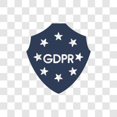 gdpr Shield icon. Trendy gdpr Shield logo concept on transparent background from Internet Security and Networking collection clipart