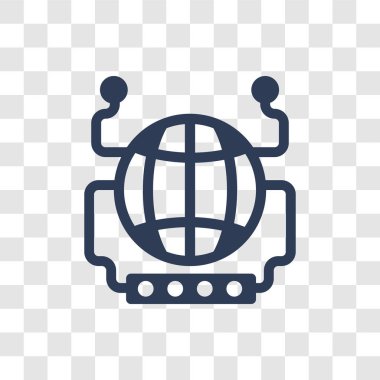 Küresel ağ kutsal kişilerin resmi. Trendy küresel ağ logo kavramı Internet güvenlik ve ağ koleksiyonu şeffaf arka plan üzerinde