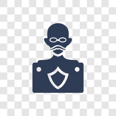 Hacker simgesi. Trendy Hacker logo kavramı Internet güvenlik ve ağ koleksiyonu şeffaf arka plan üzerinde