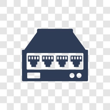 Hub simgesi. Trendy Hub logo kavramı Internet güvenlik ve ağ koleksiyonu şeffaf arka plan üzerinde