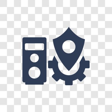 Internet güvenlik simgesi. Trendy Internet güvenlik logo kavramı Internet güvenlik ve ağ koleksiyonundan şeffaf arka plan üzerinde