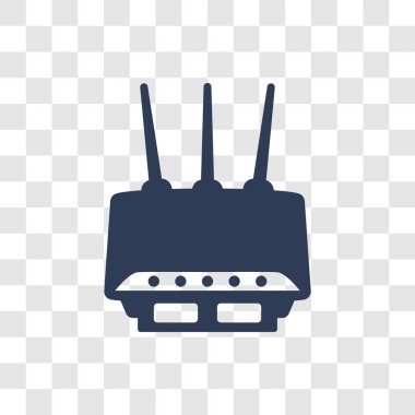 Modem ikonu. Trendy Modem logo kavramı Internet güvenlik ve ağ koleksiyonu şeffaf arka plan üzerinde