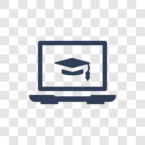 Online Education Icon Trendy Online Education Logo Concept Transparent Background — Stock Vector