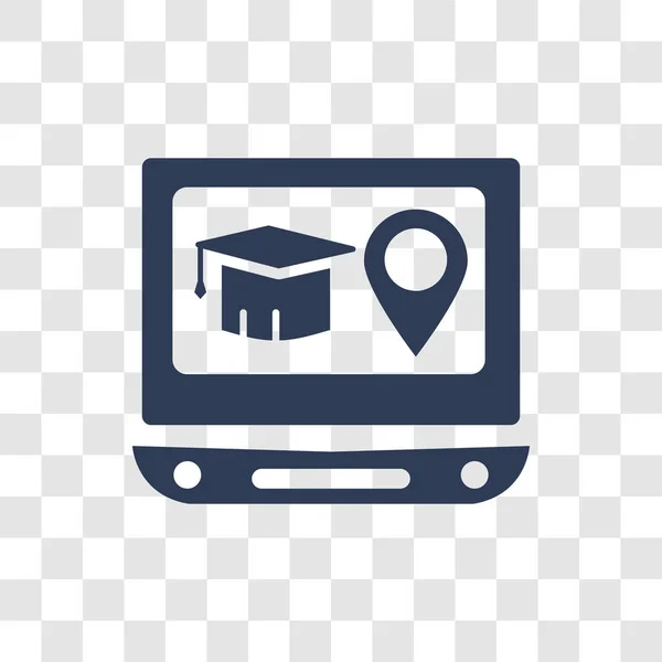 Icona Dell Apprendimento Distanza Trendy Concetto Logo Apprendimento Distanza Sfondo — Vettoriale Stock