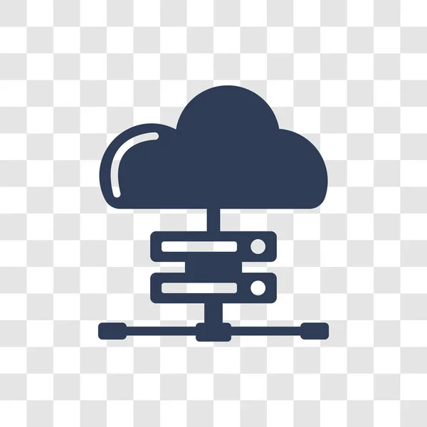 Ikona Serwera Cloud Modny Koncepcja Logo Serwera Cloud Przezroczystym Tle — Wektor stockowy