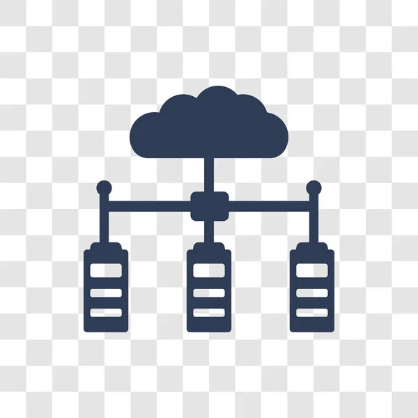 Ikona Chmury Obliczeniowej Modny Computing Cloud Koncepcja Logo Przezroczystym Tle — Wektor stockowy