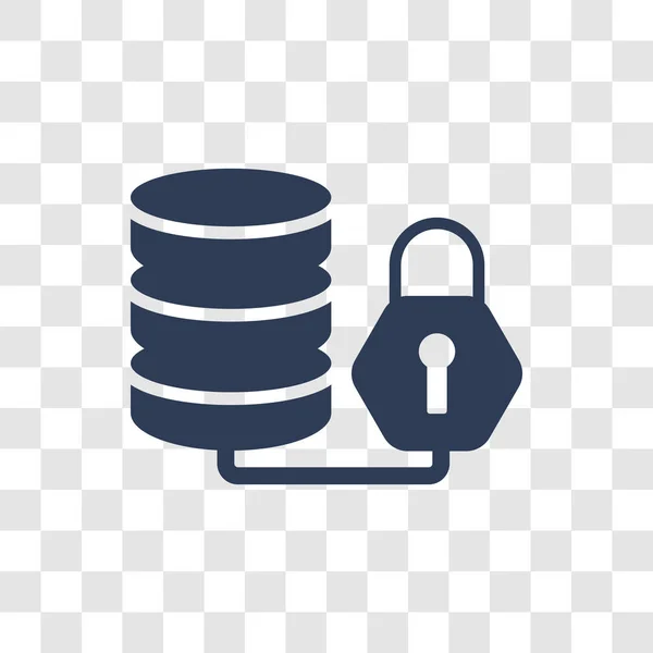 Ícone Proteção Dados Conceito Logotipo Proteção Dados Moda Fundo Transparente — Vetor de Stock
