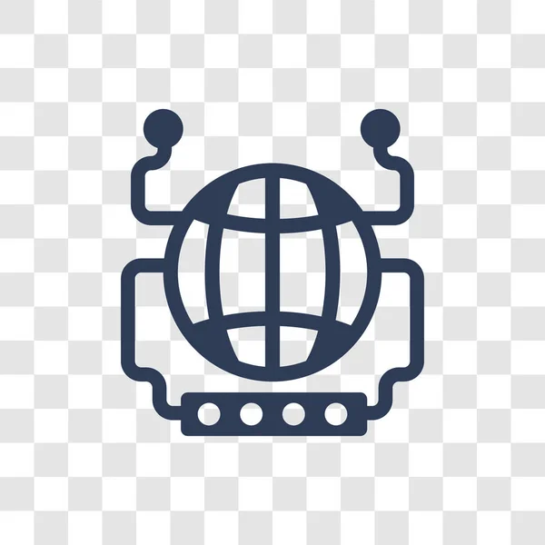 Παγκόσμιο Δίκτυο Εικονίδιο Μοντέρνα Παγκόσμιου Δικτύου Λογότυπο Έννοια Διαφανές Φόντο — Διανυσματικό Αρχείο