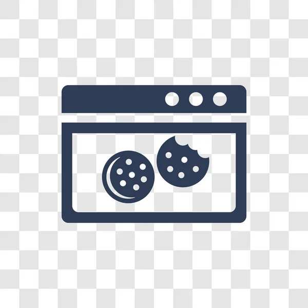 Icono Cookies Web Web Moda Cookies Logo Concept Transparent Background — Vector de stock