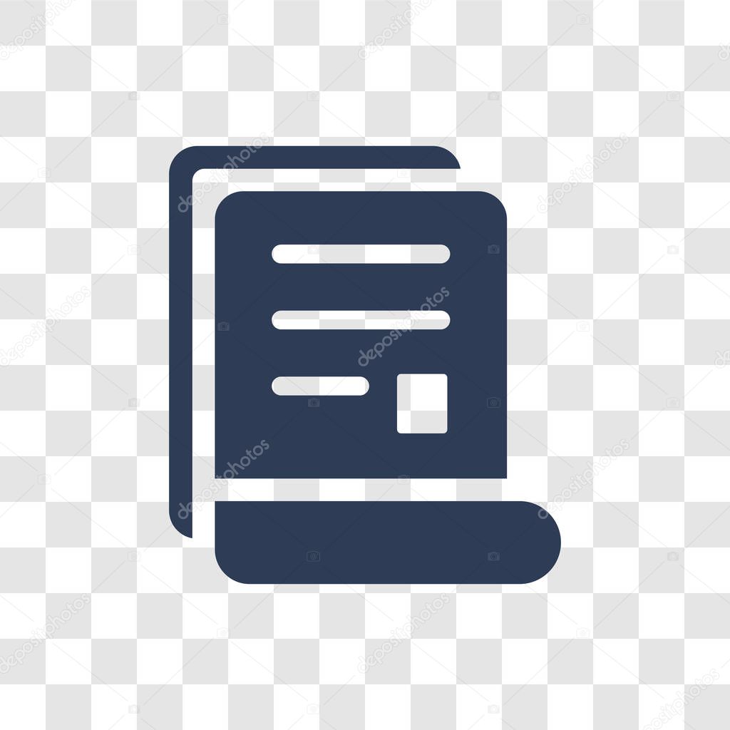 Paper icon. Trendy Paper logo concept on transparent background from E-learning and education collection