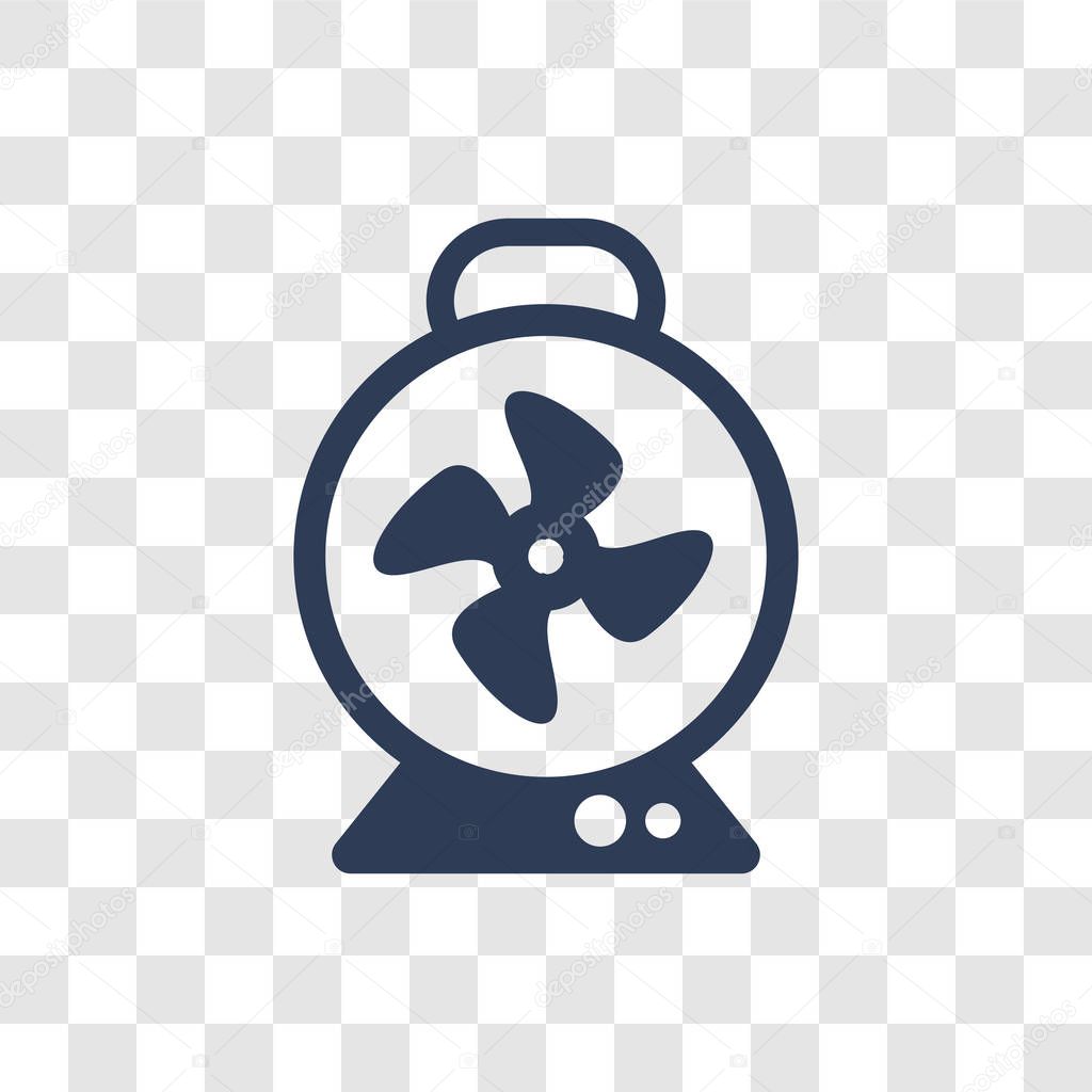 Electric fan icon. Trendy electric fan logo concept on transparent background from Electronic Devices collection